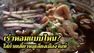 เร่วหอมใส่ก๋วยเตี๋ยวหมูเลียงเมืองจันท์ ไม้ดอก-ไม้ประดับ-สมุนไพรสวนคุณตา