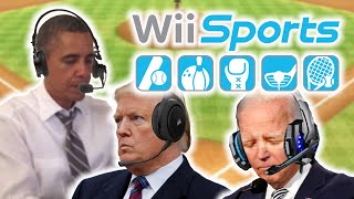 US Presidents Play Wii Sports Baseball