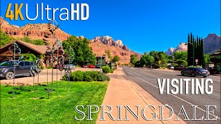 Springdale, UT | Zion NP | Exploring Utah | Travel Vlog | 4K Ultra HD | Relaxing Walk | Nature