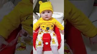 #プーさん #生後4ヶ月 #ベビー服 #ディズニー #winniethepooh #pooh #Disney #baby #babygirl #japan #아기 #아기옷 #곰돌이푸 #디즈니