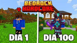 SOBREVIVI 100 DIAS NO MINECRAFT BEDROCK HARDCORE