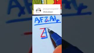 AFZAL Name Logo Design #art #trending #viral #logodesign #shorts