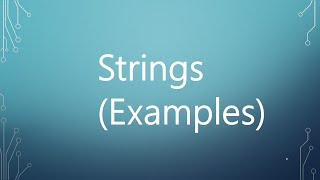 11- Strings (Examples) in Python (Arabic)