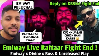 Emiway Vs Raftaar Fight End - Emiway live talking about Raftaar & KR$NA | Emiway x Divine x Russ