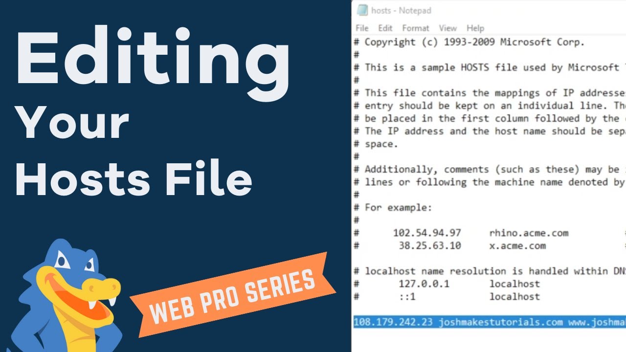Editing Your Hosts File Hostgator Migration Tutorial Youtube