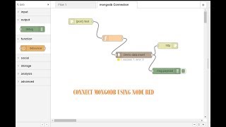 NODE RED | MONGODB CONNECTION USING NODE RED
