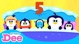 Five in the Bed🐧 | Dragon Dee Nursery Rhymes \u0026 Kids Songs