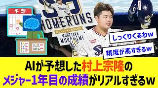 AIが予想した村上宗隆のメジャー1年目の成績がリアルすぎるw【なんJなんG反応】【2ch5ch】