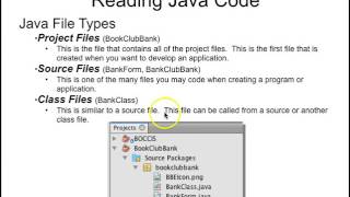 Reading Java Code - Module 2 - Java File Types