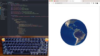ASMR Programming Make Earth with ThreeJS - Not talking