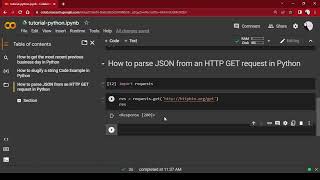 How to parse json from an http get request in Python