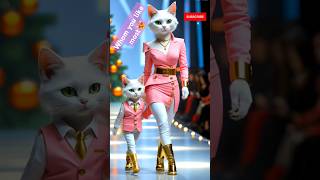 Cats and their cute kitty elegant look at fashionshow😻#cat#cute#kitty#shorts