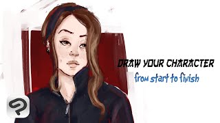 Beginners guide to drawing a stylized portrait