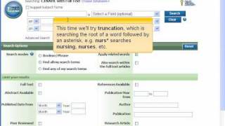 CINAHL EBSCO 2.0 Advanced Search