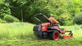 No brush hog? No problem with the big boy kubota zd 1511 Mower demo rear discharge