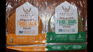 Angelic Bakehouse Sweet Potato and Kale \u0026 Spinach Sprouted 7 Whole Grains Wraps Review