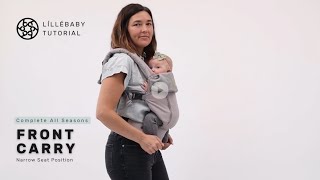 LÍLLÉbaby COMPLETE All Seasons Tutorial - Front Carry Narrow Seat Position