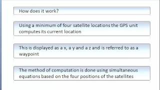 Lecture 2 Geographical Positioning Systems (GPS)