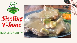 Sizzling T-bone with mushroom gravy. Masarap ang gravy nito. Pwede pang business