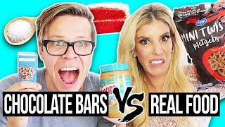 Weird Chocolate Bars Vs. Real Food Challenge! (Day 317)