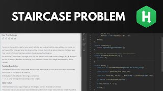 HackerRank Staircase Problem - Solution Walkthrough (JavaScript)