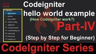 Codeigniter hello world example | How CodeIgniter work? Part 4