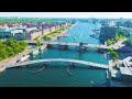 デンマーク上空を飛行 4k uhd 美しい自然のビデオとともにリラックスできる音楽 4k ビデオ hd