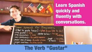 Learn Spanish quickly and fluently with conversations: The Verb Gustar