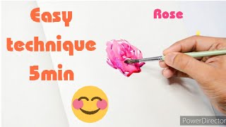 #watercolour #art #painting   How to draw Rose Watercolour painting tutorial for beginners.