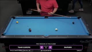 TEAM EUROPE vs SNIPERS - PHIL'S BAR \u0026 GRILL - TABLE 1 | EvoSports