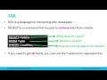 Using SQL to Search for Data
