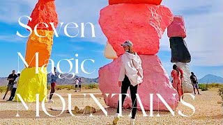 UNLV日记｜拉斯网红景点推荐｜Seven Magic Mountains｜超多人打卡的沙漠自然艺术 七彩巨石|