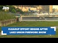 Cleanup effort begins after Lake Union fireworks show