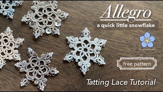 [ALLEGRO] Snowflake Tatting Lace Free Pattern Tutorial 태팅레이스 눈꽃 뜨기 무료 도안 Frivolite