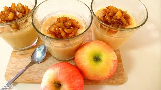 Κρέμα με καραμελωμένα μήλα, cream with caramelized apples