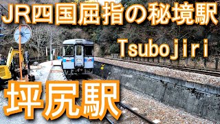 【JR四国屈指の秘境駅】坪尻駅 Tsubojiri Station.