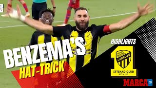 Benzema Scores his 1st Hat Trick in Saudi to Lead Al-Ittihad to Triumph!