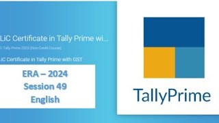 KLiC Tally Prime Era Session 49 Question English Era Session 49