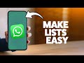 How To Create A Checklist In WhatsApp 2025 (iPhone & Android)