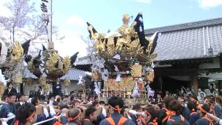 北条節句祭　本宮　笠屋　御旅所　屋台差し上げ　その１