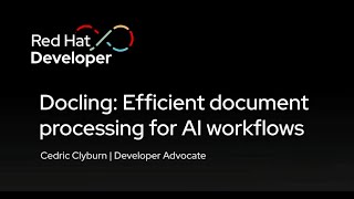 Docling: Efficient document processing for AI workflows