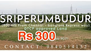 land sale Rs 300 per Sqft in Sriperumbudur / sriperumbudur plot Rs 300 sqft / Nemili park ph 2