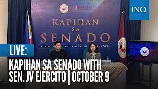 LIVE: Kapihan sa Senado with Sen. JV Ejercito | October 9