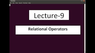 Relational Operators in Shell Scripting