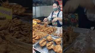 หาของกินที่ตลาดHappy street (ที่แฮปปี้แลนด์) #ไก่ทอด #streetfood #shorts