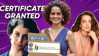 CENSOR BOARD GRANTS CERTIFICATE TO KANGANA RANAUT | Emergency Movie Releasing Soon with Cuts