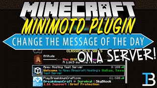 How To Change The Message on The Minecraft Server List (MiniMOTD Admin Tutorial)