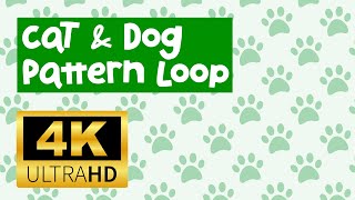 Free 4K Cat & Dog Pattern Loop Background | Cute Paw Print & Fishbone #cat #dog #kids #cute #pattern