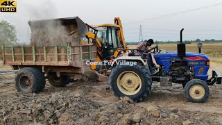 Eicher 551 50hp Range power plus tractor with loaded trolley pulling | John Deere tractor power #CFV