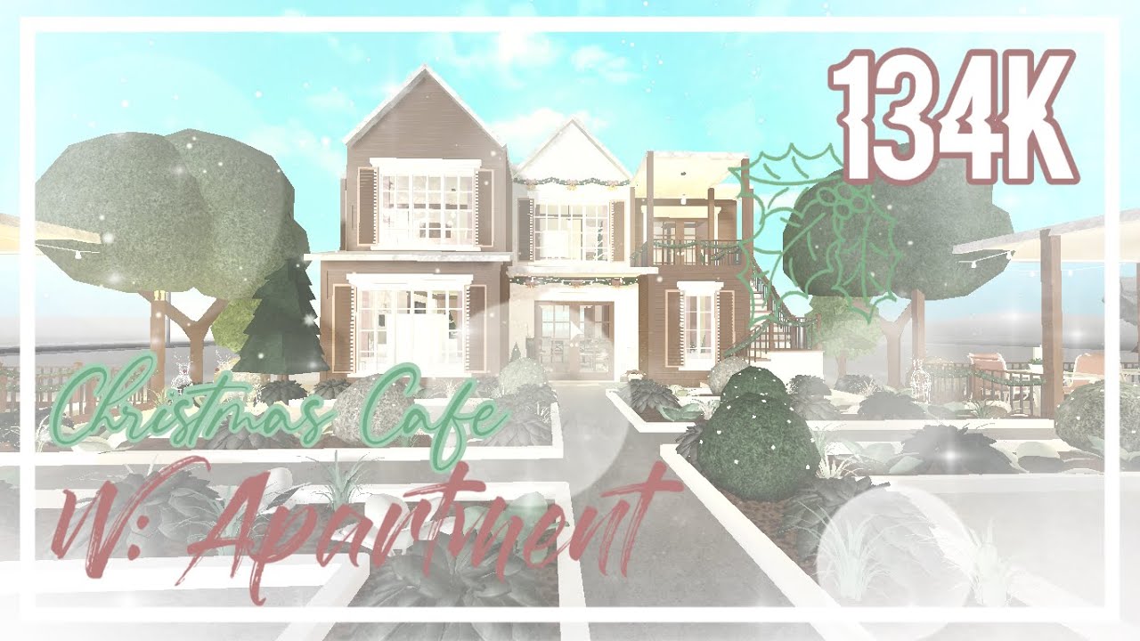 Bloxburg| Christmas Cafe W: Apartment| 134k - YouTube